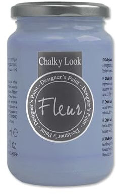 FLEUR DESIGNER'S PAINT | Pittura ad Acqua, Effetto Gesso Naturale, Extra Opaca, Fleur Chalky F63, Colore Copenhagen Blue, Made in Italy, Formato da 330 ml