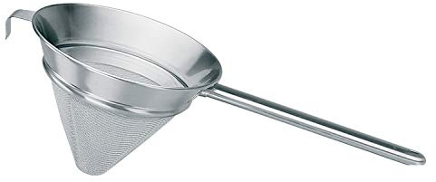 PIAZZA - Colino Cinese in Acciaio Inox Conico 20 Cm - Setaccio da Cucina a Cono Liquidi e Alimenti (Spremute, Frullati, Salse, Creme, Farina, Pasta, Riso) Aggiungilo al tuo Set Utensili da Cucina