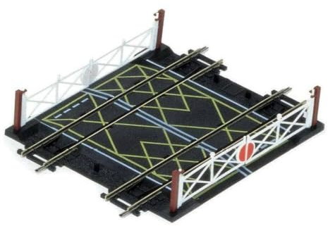 Hornby R636 OO Gauge Level Crossing Double Track – extra spårdelar för modelljärnvägsset, modelltåg spårdelar – skala 1:76