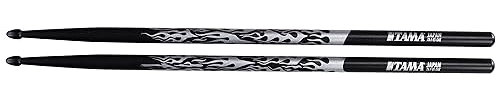 Tama Rhythmic Fire Sticks O7A-F-BS, schwarz mit silbernem Muster
