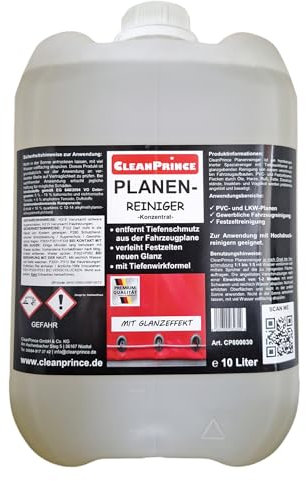 10 Liter CleanPrince Planenreiniger | Planen-Reiniger für Sprüh- & Hochdruck Zelte LKW Bus Reinigungsmittel