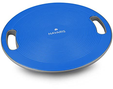 Navaris Balance Board mit Griff - Therapie Kreisel Wackelbrett - Fitness Reha Balance Kraft Training - Sport Board Disc Ø 40cm - Wippbrett Therapiekreisel