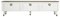 moebel17 Cornelia TV Lowboard Board Fernsehtisch Tisch Wohnwand, Weiß, Holz, viel Stauraum mit 3 Türen, für Wohnzimmer, Designerstück, runde Türgriffe, Kunststofffüße, 180 x 46,5 x 35 cm, 5187
