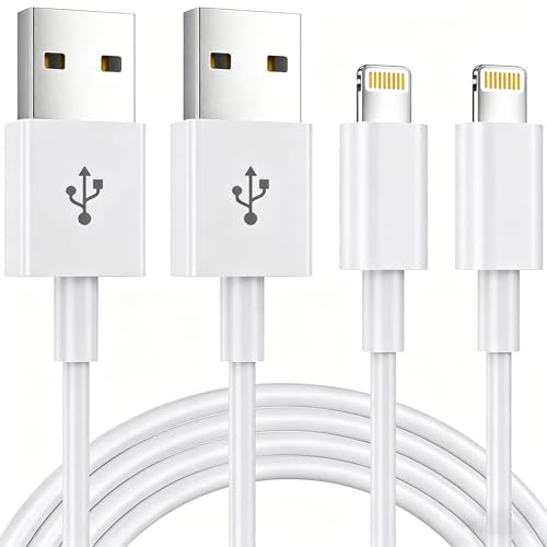 iPhone Ladekabel,Lightning Kabel [2Pack1M] MFi-Zertifiziert iPhone Kabel iPhone USB Kabel Für Apple iPhone 14 13 Pro Max Mini XS XR X 8 7 6 6s Plus 5 SE, iPad Air(Weiß)