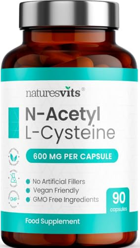 NAC Supplement, 600mg - 90 N-Acetyl-Cysteine Capsules- Vegan Friendly Amino Acid and Glutathione Precursor for Nutritional Balance