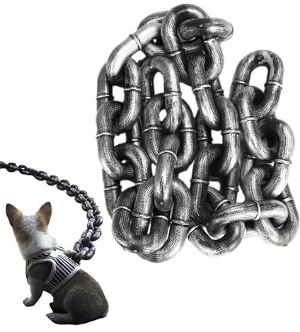 Neamou Hundeleinen für mittelgroße Hunde, Kettenhundeleinen,Hundeleine Kette Lustig, 2M/6,56 Ft Hundeleine Große Hunde, stoßdämpfende Hundeleine für große, mittelgroße und kleine