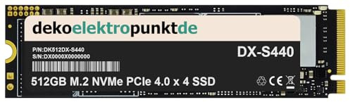 dekoelektropunktde 512GB M.2 NVMe Gen4 SSD Festplatte passend für QNAP Turbo Station TS-453E-8G, Alternatives Ersatzteil 2280 PCIe 4.0 x 4