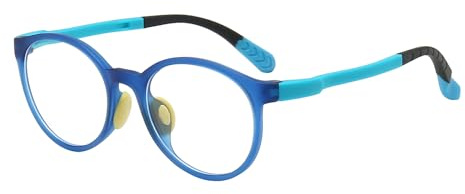 ACMPOOFDD Kids Blue Light Blocking Glasses For Girls And Boys Computer Blue Light Blocking Eyeglasses For Age 4-13 (Blue)