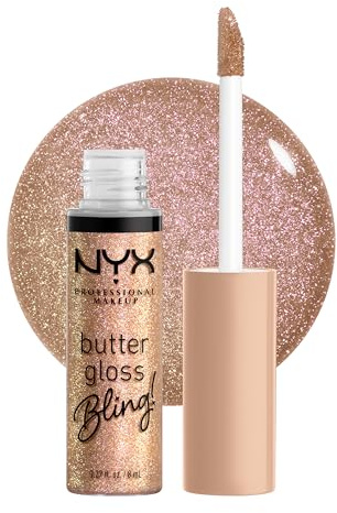 NYX PROFESSIONAL MAKEUP Butter Gloss Bling Lip Gloss, Non Sticky and Shiny Vegan Lip Makeup - Bring The Bling