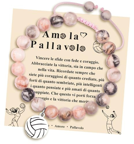 BOCHOI Donna Bracciale Pallavolo Braccialetto Sportivo Idea Regalo Donna Pallavolo Per Ragazze 10-18 Anni Giocatore Amanti Idea Regalo Della Moda Sport Palla Gioielli Sorelle Mamma Nonna