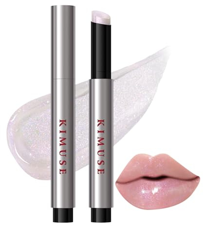 KIMUSE Lip Plumper, Hydrating Korean Lip Gloss, Getönter Lippenpflegestift, glänzend, Nährender Lippenbalsam, strahlend frisch, Vegan & Tierversuchsfrei
