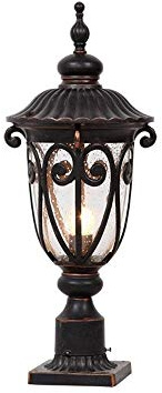 MOKLYF Farola de Exterior, farola Industrial Retro, farola de jardín para Exteriores, farola para Exteriores, luminaria para Villa, farola para Patio, Base E27 de Aluminio(14,5 × 18 × 45 cm