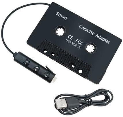 Adaptateur de cassette de voiture avec flux 5.1 compatible sans fil avec microphone de bâtiment