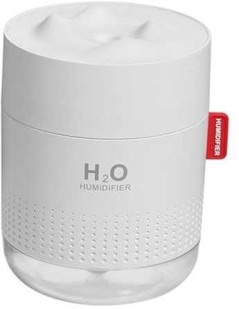 MUELODSIC Umidificatore d Aria Ultrasuoni con Nebbia Fina e Luce Notturna Silenzioso e USB Design Montagna Neve per Camera da Letto e Ufficio Spegnimento Automatico Antisecchio