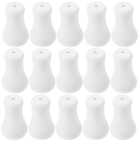 STOBAZA 45 Pezzi Nappine in Plastica Bianca per Cordone di Tende, Pomelli Eleganti a Forma di Vaso, Finitura Liscia e Robusta, per Persiane e Qualsiasi Spazio Domestico