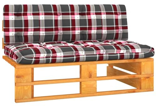 HOMELEN Medelsoffa, för trädgård, pallar, honungsbrun, impregnerad furu, trädgårdsloungeset, balkongmöbelset, underhållningsset, balkong soffa, lounge, lämplig för trädgårdar, terrasser