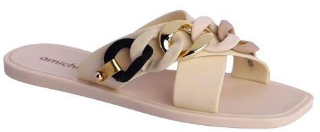 AMICHI Chanclas Mujer – Chanclas para Playa y Piscina - Sandalias Flip Flop de Goma con Suela Antideslizante y ligera