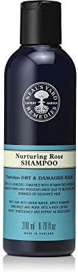 Neal's Yard Remedies Nurturing Rose Shampoo, Enhance the Vibrancy of Damaged Hair, Cruelty-Free, 200 ml
