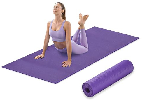 Sunny Health & Fitness Tapis de yoga, tapis d'exercice antidérapant pour le yoga à la maison, le Pilates, les étirements, les entraînements au sol et le fitness
