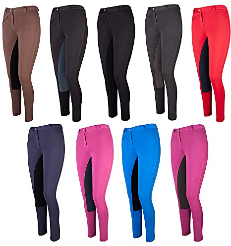 Pfiff 101197 Kinder Reithose Vollbesatz Vollbesatzreithose Pink / Grau, 116