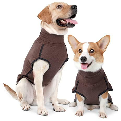 HEYWEAN Sudadera para Perro con Forro Polar elástico, suéter cálido para Perros pequeños y medianos, Ropa de Invierno para Interiores y Exteriores