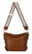 OBC Damen Tasche Shopper Umhängetasche Schultertasche Crossover Crossbody Beuteltasche Handtasche Hobo Bag Henkeltasche Reise Kunst-Leder Cognac