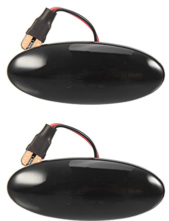 X AUTOHAUX 1 Pair Car Markers Accessories Side Marker Lights Turn Signal Light Assembly 26160-8990A for Nissan Cube 2009-2014 Black Lens