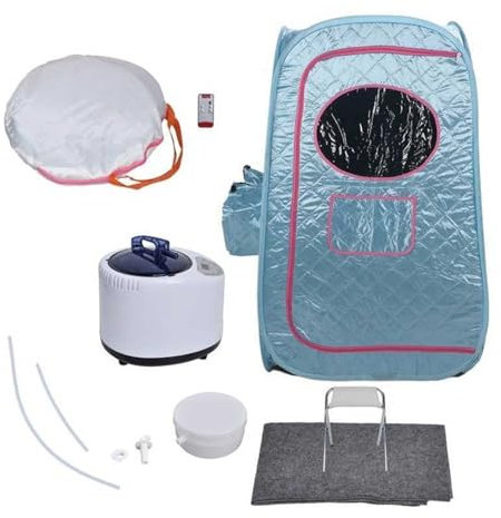 KOZWAY SPA de Sauna en casa, Kits de Sauna portátiles de 2,5-2,68L y 1000W, máquina de desintoxicación for Perder Peso, Tienda de campaña Plegable for Sala de Sauna, Cabina de Sauna for baño