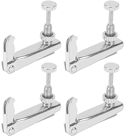 4st Violinfinstämmer, Hållbar och Rost 3/4 4/4 Cellosträngverktyg, Instrumenttillbehör, Enkel Installation, Idealiska Ersättningsdelar (Silver)