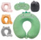 Lookka Travel Pillow, Cute Neck Pillow for Kid, Memory Foam Neck Support Pillow(Washable Cover) with Cute Eye Mask for Sleeping Rest on Airplane Lightweight Travel Headrest