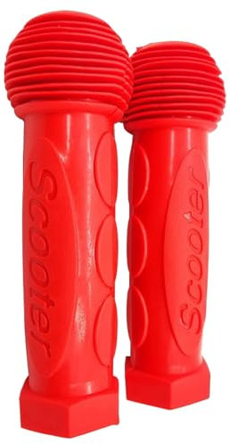 2 coperture antiscivolo per manubrio di scooter per bambini, in gomma morbida, per mini o max micro scooter/ruote scooter, blu (rosso)