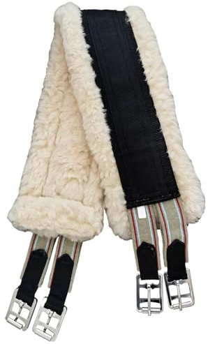 Sottopancia inglese in pile con anello a D e fascia elastica per la pancia, 119,7 cm, per equitazione, allenamento invernale