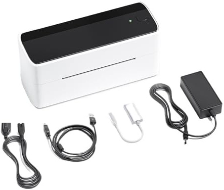 CCZRD Impresora De Etiquetas Envío PM-241 118 Mm Térmica Inalámbrica Bluetooth Impresión Rápida Nítida Cada Etiqueta(Black)