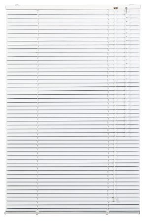 Lichtblick Aluminium Jalousie, Alu-Jalousie mit Klemmträgern und Wandmontageclips für Fenster und Türen Weiß,80 cm x 220 cm (B x L)