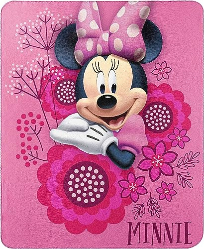 Northwest Minnie Mouse Fleece Throw Blanket, 45 x 60, So Many Bows