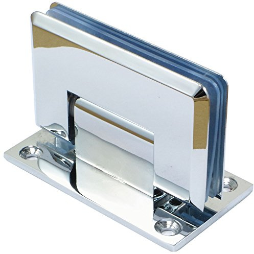 Di Vapor - Cerniera a 90° per porta a vetro per doccia a muro, cromata
