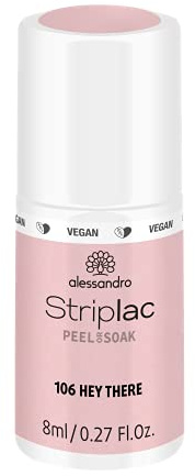 alessandro Striplac UV-Nagellack Hey There – Schonend und langanhaltend – Einfache Entfernung dank Peel-Off-Technologie – Vegan und tierversuchsfrei – 8 ml