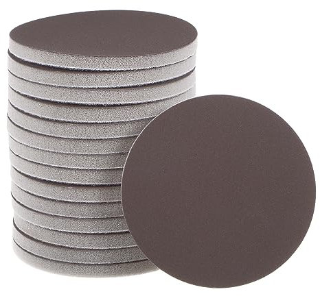 sourcing map 15 dischi abrasivi in spugna abrasiva con gancio e anello, 7,6 cm, grana 500, disco abrasivo bagnato/asciutto per auto, legno, cartongesso, lucidatura e rettifica di metalli