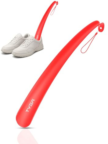 TYGA skohorn, långt handtag, snäppsäker flexibel plast (17 tum, 43 cm)