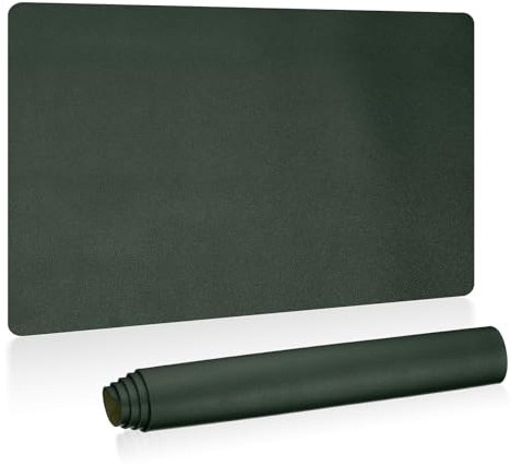 PATIKIL 61 cm x 33 cm stor skrivbordsmatta, PU-läder dubbelsidig stor skrivbordsdyna, mörkgrön