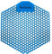 Hazzas Urinal Screen Mat, 16 x 17 cm, Anti-Splash Design with Ocean Fresh Scent, Universal Fit, Blue, Pack of 10