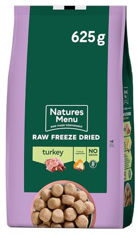 Natures Menu Freeze Dried Complete & Balanced Dog Food Nuggets - Turkey - 625gr