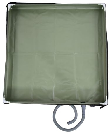 Foldable Shower Base - Compact Housing Base, Durable Folding | Multifunctional Waterproof Shower Basin, Camping Floor with Drain Hole - Garden Pet Bath Site, Hiking Travel Set, Outdoor