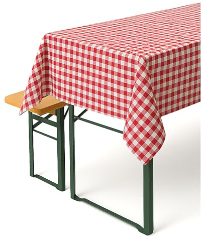 texpot Nappe à Carreaux Style Maison de Campagne - Couleur et Taille au Choix - 100% Coton (80 x 80 cm, carrée, Rouge et Blanc)