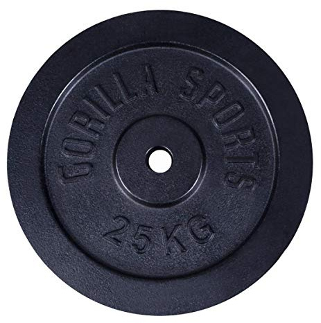 Disques de poids en fonte noire/argent - De 0,5 KG à 30 KG