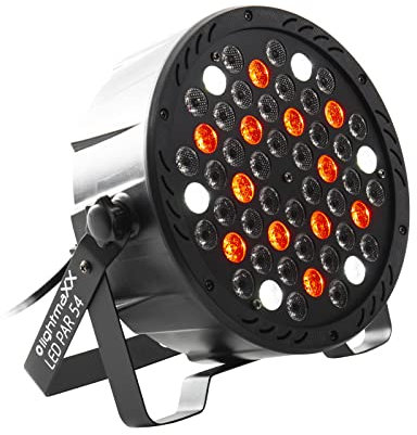 LightmaXX LED PAR 54 Scheinwerfer 60W - RGB-Farbmischung, 8 DMX-Kanäle, Dimmer und Stroboskop inklusive - Ideal für Tanzflächen und Bühnenbeleuchtung