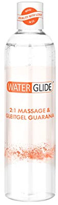 Waterglide 2-in-1 Lubricant and Massage Gel Guarana | Stimulates & nourishes | Condom-Friendly with a stimulating Freshness Kick | 100 ml lube Vaginal Anal for Women & Men for Sex and Sex Toys