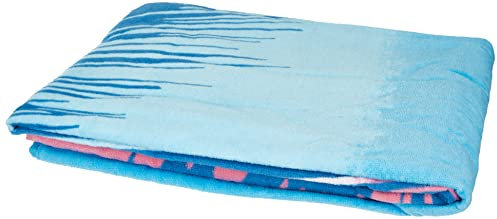 TOM TAILOR 0110377 Strand- und Liegetuch Velours Palm Leaves 1x 85x160 cm aqua