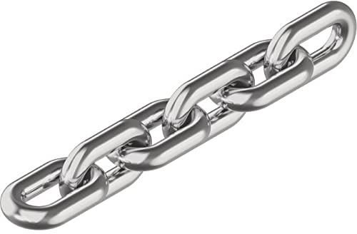 DIN 766 Edelstahlkette A2 kurzgliedrig Ø 3, 4, 5, 6, 8, 10 mm (Meterware) Rundstahlkette Edelstahl A2 (Ø 8 mm, 10 Meter)