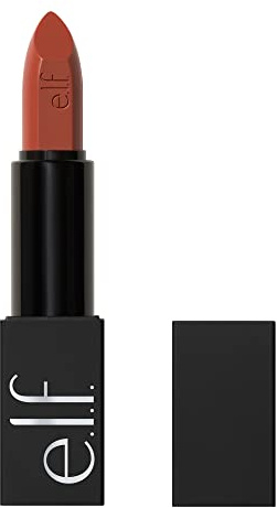 e.l.f. O Face Satin Lipstick, Richly Pigmented, Nourishing & Long-Lasting Creamy Lipstick, Infused With Jojoba, Vegan & Cruelty-Free, Me, Myself and I